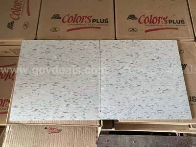 PALLET WITH 41 BOX OF COMMERCIAL VINYL TILE FLOOR HIGH GRADE 12 x 12 x 1/8 (0.125)