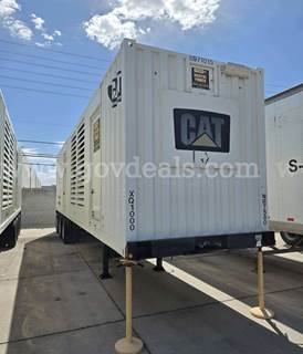 Lot of 3 Cat Genset Generator Mounted Trailers