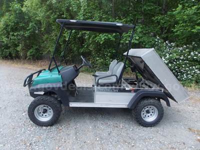 2005 CLUB CAR CARRYALL 272 LIFTED GAS ELECTRIC DUMP