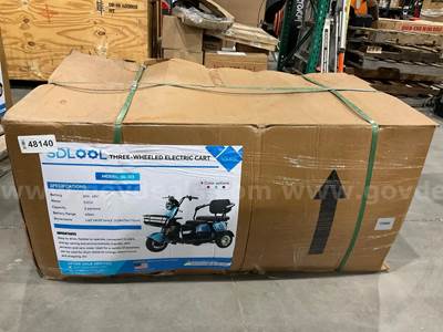 UNUSED SDLOOL THREE WHEELED ELECTRIC CART MODEL SL-D3, 48V