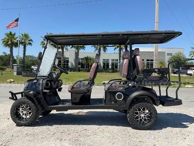 UNUSED LUXURY 2026 BLUE 6-SEATER OFF-ROAD GOLF CART MODEL GC42S; ELECTRIC POWERED (ASSEMBLY REQUIRED)