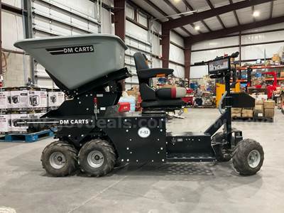 DM CART MODEL F-52 W/ HYDRAULIC DUMP, ELECTRIC, APPROX 750LBS MAX DUMP, HITCH