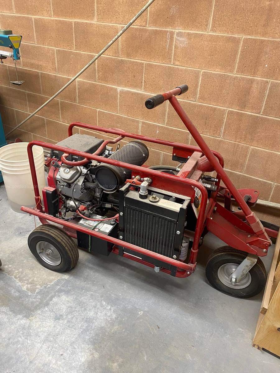 2010 Big Beaver Auger Drill Rig with Hydraulic Power Unit and 3 Wheel