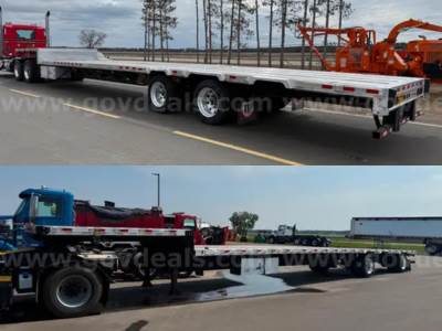 2 Lots: Lowboy and Step-Deck Trailers