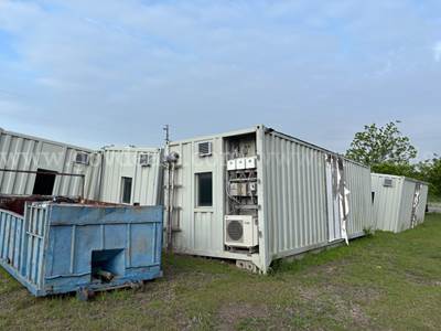 Buildings that go together for sleeping, kitchen, office, etc. (man camp)