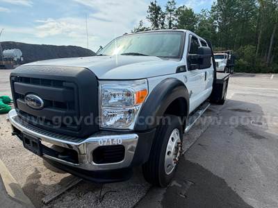 2012 Ford F-550 SD Crew Cab Flatbed Dually-Inoperable
