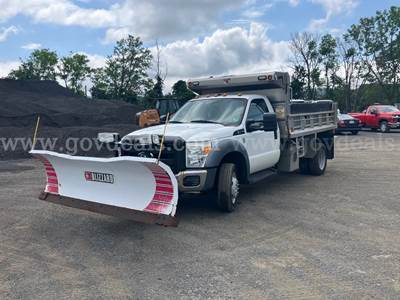 2011 Ford F-550 4x4 Dump Truck w/ 11 Dump Body & 9  Plow - 26k Miles