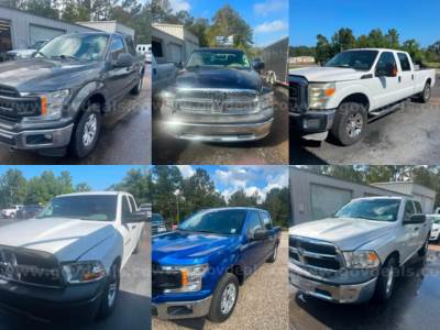 8 Lots: Variety of Ram and Ford Pickup Trucks (F150, F250, and 1500)