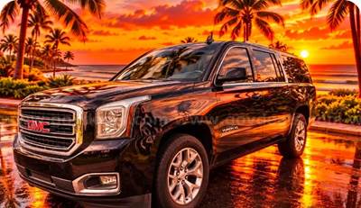 2018 GMC Yukon XL black on black leather seats