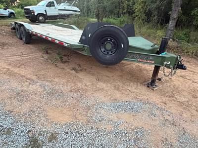 Barley Used Horizon EHZ 24 Foot Dual 8k Axle Trailer & Winch NO RESERVE