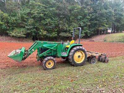 John Deere 4600 4x4 Tractor & Bushhog.