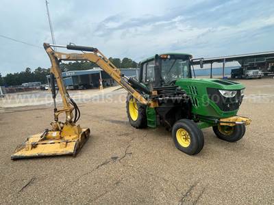 2015 John Deere 6105M Tractor - Tiger Boom Mower