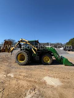 2019 John Deere 6110M Tractor with Front Loader and Brush Cutter