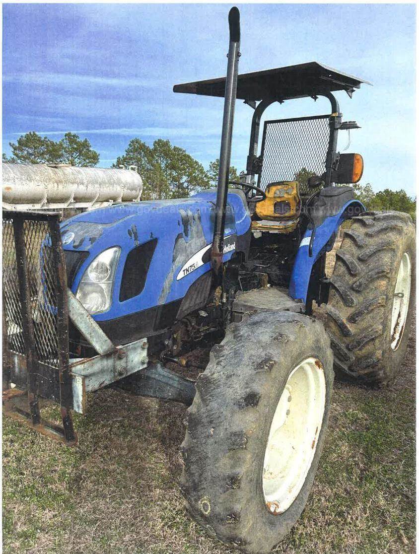 2007 New Holland TN75 Tractor 4WD For Sale Abbeville, GA 12583493