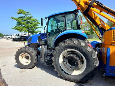 2015 New Holland TS6.110 Tractor - Bomford Mower