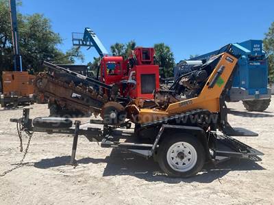 2020 BARRETO E2036RTK TRENCHER WITH 2020 SUPPORT TRAILER, BILL OF SALE ONLY