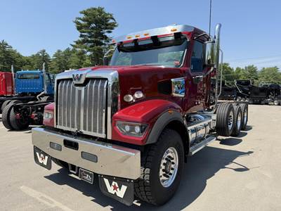 Western Star 49X Tri Axle Cab & Chassis Truck - Detroit, 600HP, 18 Speed Manual