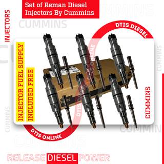 2872544 (ISX 12) – SET OF REMAN BY CUMMINS DIESEL INJECTORS – 6 INJECTORS SET FUEL SUPPLY INCLUDED – $7,509.45 + $600.00 CORE FREE SHIPPING