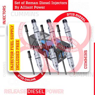 AP55103 ISX 15 REMAN by Alliant Power – SET OF DIESEL INJECTORS – 6 Injectors Set Injector Fuel Supply included for Free – $5,700.00 + $600.00 Core