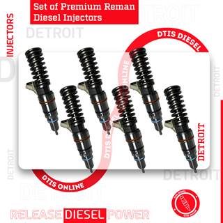 0414703007 (14.0) - SET OF PREMIUM REMAN DIESEL INJECTORS – 6 INJECTORS SET – $1,200.00 + $1,200.00 CORE FREE SHIPPING IN ALL ORDERS