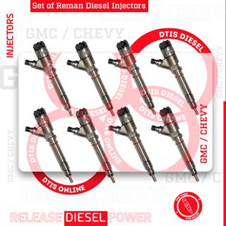 0986435504 LLY (2004 1/2 – 2005) – 8 INJECTORS SET – $1,600.00 + $800.00 CORE FREE SHIPPING IN ALL ORDERS