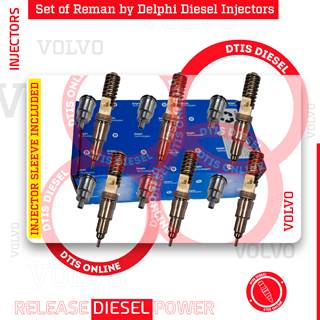 85003935 D11F EPA07 – 6 DELPHI INJECTORS SET INJECTOR SLEEVE INCLUDED – $3,000.00 + $600.00 CORE FREE SHIPPING IN ALL ORDERS