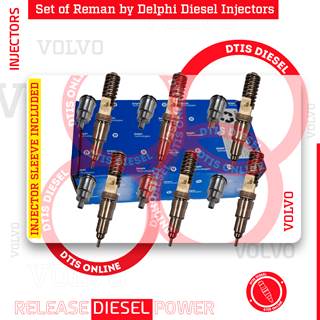 85013778 D11J EPA14/OBD15/OBD16 – 6 DELPHI INJECTORS SET INJECTOR SLEEVE INCLUDED – $3,000.00 + $600.00 CORE FREE SHIPPING IN ALL ORDERS