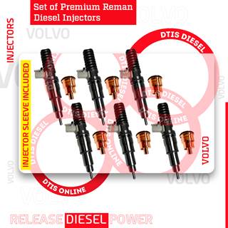 85003109 SET OF PREMIUM REMAN DIESEL INJECTORS D13F EPA07 – 6 INJECTORS SET – $1,500.00 + $600.00 CORE – INJECTOR SLEEVE INCLUDED