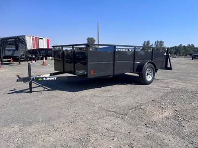 2025 Summit Solid Side Utility Trailer with Split Ramp Tailgate
