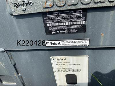 74" Bobcat Skid Steer Bucket