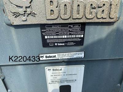 74" Bobcat Skid Steer Bucket