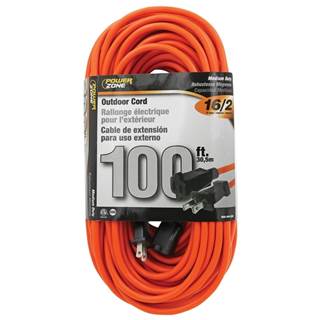 Power Zone Orange 100ft Medium Duty Outdoor Cord
