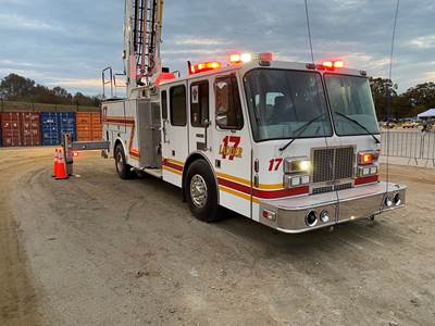 1994 Simon Duplex Fire Truck 75' Ladder/Pumper