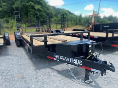 2024 Texas Pride 7x18+2, 14k, Bumper Pull, Equipment Hauler Trailer, Tool Box, Stand Up Ramps