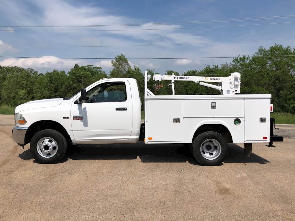 2012 RAM 3500 1.6Ton Crane Truck Liftmoore 3200REE Crane, 16ft Reach