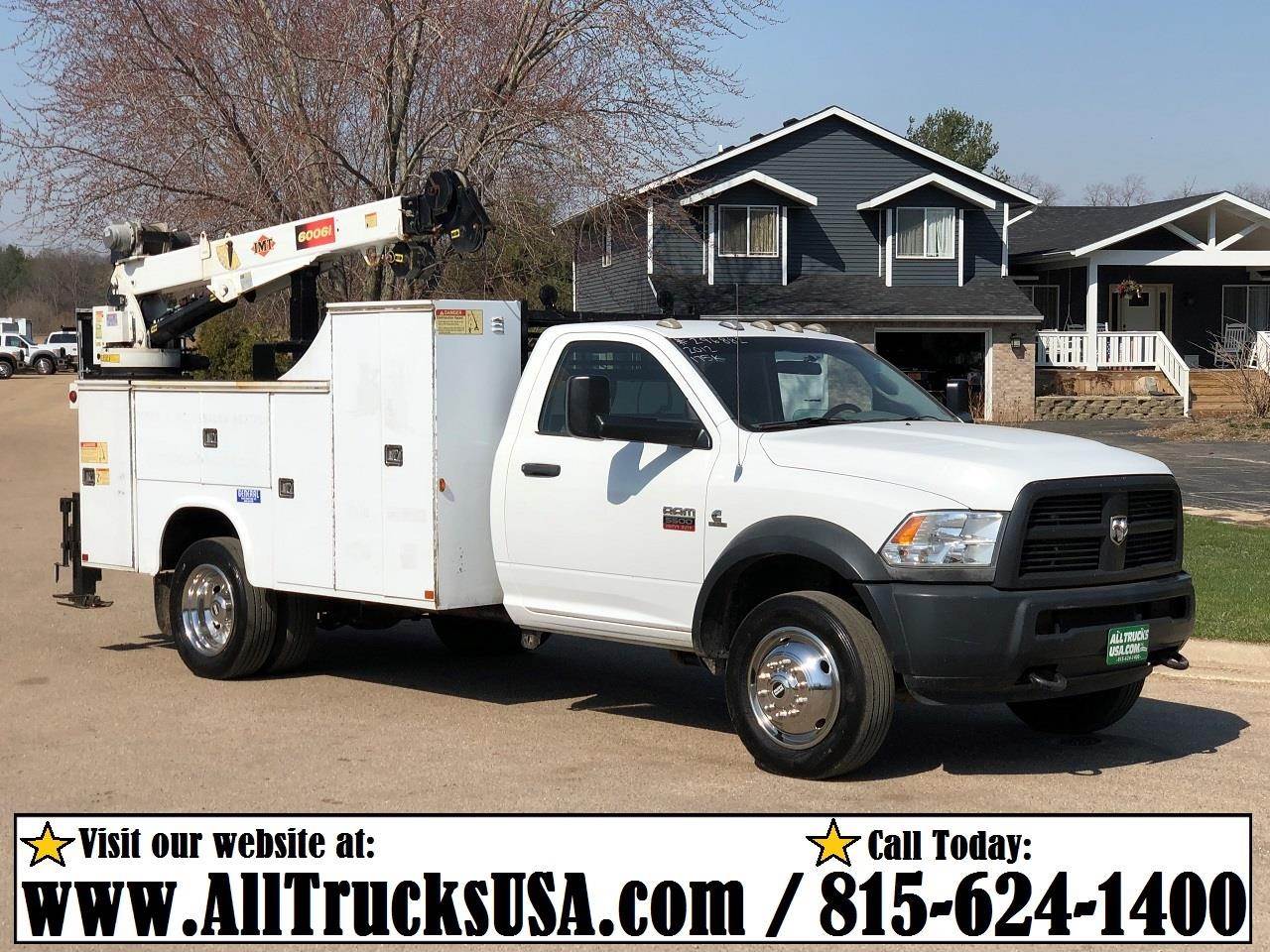 RAM 5500 Crane Truck 2012 IMT 6006i Crane, 22ft Reach, Automatic For