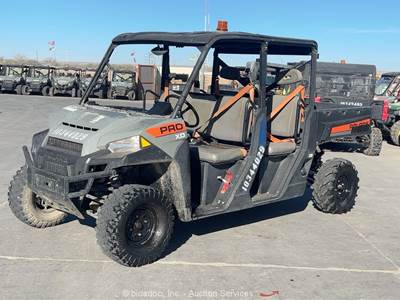 2021 Polaris PRO XD 4000G 4WD Utility Vehicle Crew Cart Dump Bed Diesel bidadoo