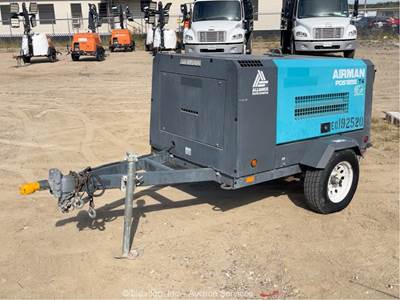 2018 Airman PDS185S 185 CFM S/A Towable Air Compressor Yanmar Diesel bidadoo