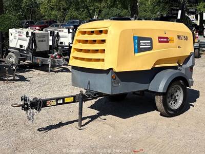 2022 Atlas Copco XAS 188 CD8 S/A 189 CFM Towable Air Compressor Cat bidadoo