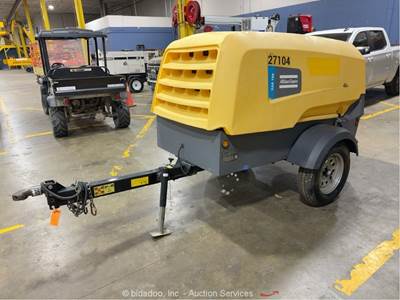2023 Atlas Copco XAS 188 KD8 188 CFM S/A Towable Air Compressor Kubota bidadoo