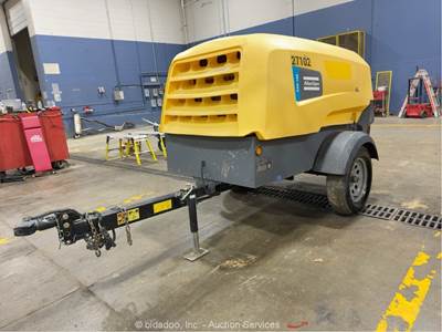 2023 Atlas Copco XAS 188 KD8 S/A 189 CFM Towable Air Compressor Kubota bidadoo