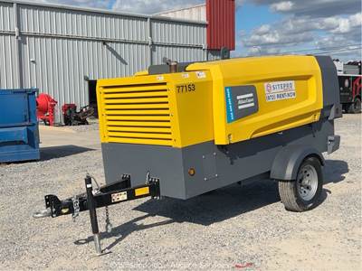 2024 Atlas Copco XAS 400-200 S/A 400 CFM Towable Air Compressor Trailer bidadoo