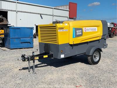 2023 Atlas Copco XAS 400-200 S/A 400 CFM Towable Air Compressor Trailer bidadoo