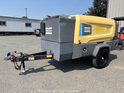 2018 Atlascopco XAS 440 JD TF4 440 CFM Towable Air Compressor John Deere bidadoo
