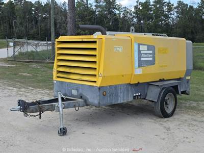 2018 Atlascopco XATS 750 JD8 T 750 CFM Towable Air Compressor Trailer bidadoo
