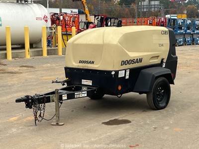 2023 Doosan C185WDO-T4F 185 CFM Towable Portable Air Compressor Diesel bidadoo