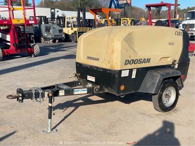 2023 Doosan C185WDO-T4F S/A 185 CFM Towable Air Compressor Trailer bidadoo