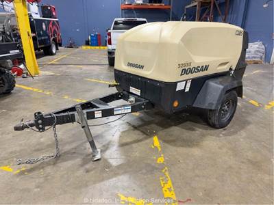 2023 Doosan C185WDO-T4F 185 CFM Towable Portable Air Compressor Diesel bidadoo