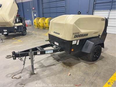 2023 Doosan C185WDO-T4F 185 CFM Diesel Towable Air Compressor 100 PSI bidadoo