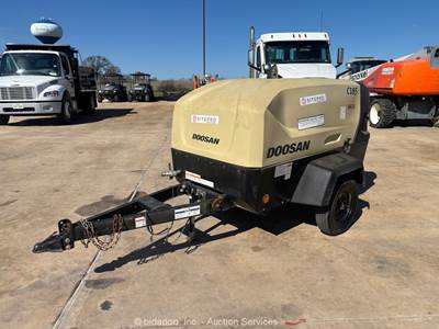 2024 Doosan C185WDO-T4F 185 CFM Towable Air Compressor 100 PSI Diesel bidadoo